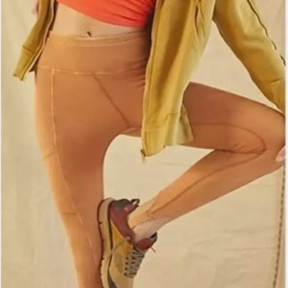 Free People Movement Leggings Womens Medium Toasted Coconuts Hot Shot Stirrup